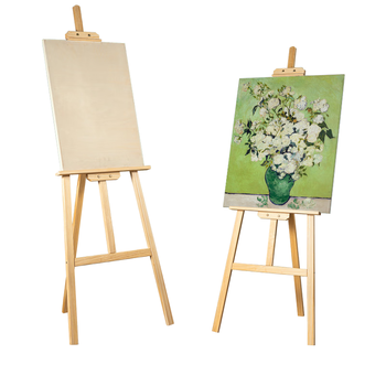 空色画架1.2m松木画架画板原木色美术素描画架折叠1.2米木质支架落地架套装儿童初学者绘画架子
