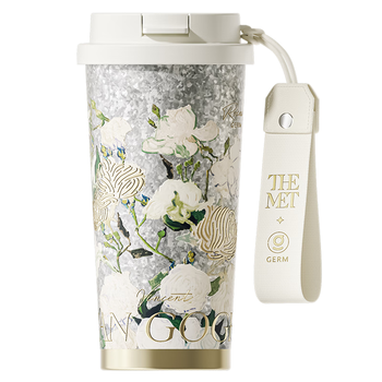 格米（germ）纯钛保温杯女梵高联名双饮吸管咖啡水杯女神礼物杯子500ML玫瑰