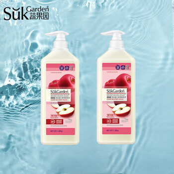 蔬果园洗洁精食品级果蔬清洗剂去油不伤手洗涤除菌【苹果香】1.28kg*2瓶