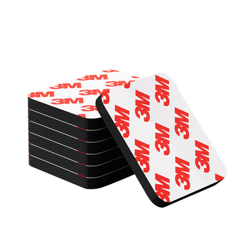 3MEVA泡棉双面胶带 泡沫双面胶墙面免钉加厚固定胶免打孔 40*50mm（20片）-黑色