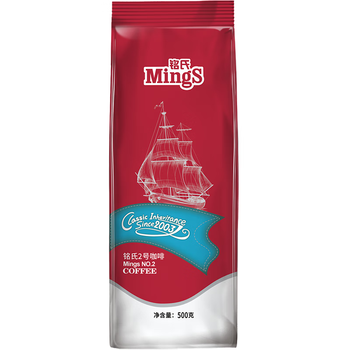 铭氏Mings 精品系列咖啡豆 铭氏2号柔香型意式拼配美式拿铁黑咖啡500g