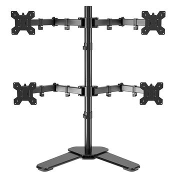 LUCKPRO 四屏显示器支架 电脑屏幕支架 金融炒股4连屏拼接显示器增高架 底座式桌面支架15-30英寸