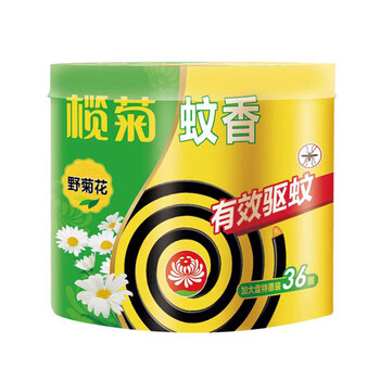榄菊 蚊香 野菊花筒装香36圈 加大盘 家用驱蚊 微烟温和