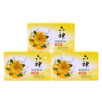 六神 香皂 除菌(金盏菊)108G*3块 沐浴皂清洁留香全身用 新旧包装