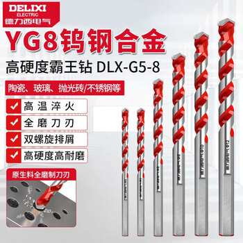 德力西电气（DELIXI ELECTRIC）霸王钻瓷砖打孔合金钻墙混凝土麻花钻头DLX-G5-5【12mm】
