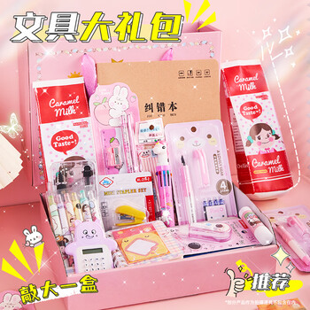 洧宜开学礼物文具套装礼盒小学生文具大礼包生日伴手礼女孩生日礼物7-14岁学习用品实用礼物
