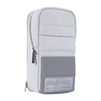 国誉（KOKUYO）学生文具袋手机站立式涤纶笔袋 浅灰 大号90*75(+20)*175mm WSG-PC173LM