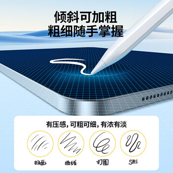 绿联 电容笔触控笔 适用于iPad电容笔通用2024年Pro/Air6/5/Mini磁吸 闪电快充四灯显 倾斜加粗 防误触 绿联 电容笔触控笔 适用于iPad电容笔通用2024年Pro/Air6/5/Mini磁吸 闪电快充四灯显 倾斜加粗 防误触