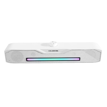 COLORFIRE七彩虹电脑蓝牙音响音箱家用桌面超重低音炮台式机笔记本网课长条收款有线礼物T2201白色
