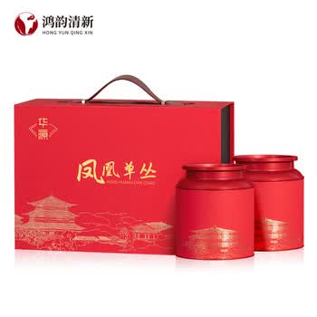 鸿韵清新凤凰单枞茶鸭屎香潮州单丛茶叶乌龙茶端午父亲节送礼物礼盒装300g