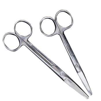 海斯迪克 HKQS-209 不锈钢手术剪刀外科器械实验室用多功能医疗剪绷带剪 拆线剪14cm