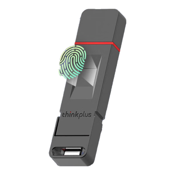 ThinkPlus联想 64GB 指纹加密U盘 USB3.2&Type-C双接口手机电脑两用防泄密办公优盘FU100系列