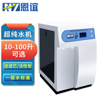 恩谊 超纯水机实验室纯水仪化水机ro反渗透去离子水设备学校净水器 UP-10L二级水