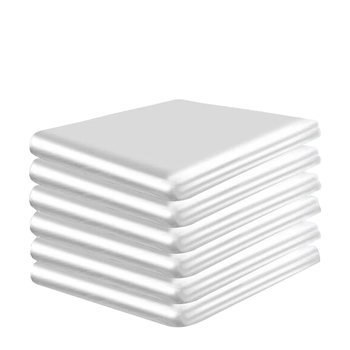 逅拾平口垃圾袋白色80cm*100cm*50只单面1.6丝免撕物业酒店商用塑料袋