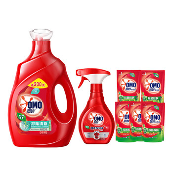 奥妙（OMO）2KG+300G+除菌除螨洗衣液400g*5 8.6斤装+奥妙酵素衣领净400g*1