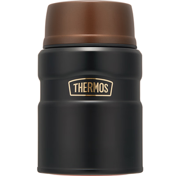 膳魔师（THERMOS）焖烧杯520ml保温汤壶316钢保温饭盒桶宽口水杯带勺TSK2-520S BK