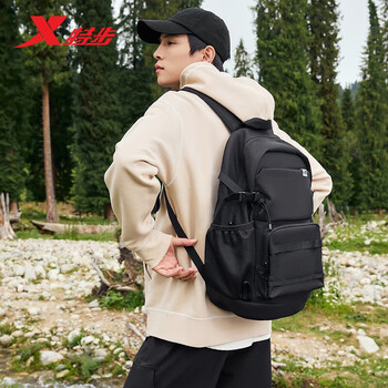 特步小巢背包双肩包大容量旅行防水登山出行初高中学生书包户外轻便