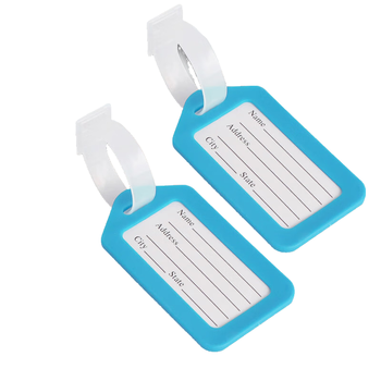 优必利 行李牌标签托运牌 旅行出差拉杆箱包挂牌防丢挂件姓名牌标签牌 5个装 9420天蓝色