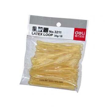 得力 3211 乳胶圈 得力橡皮筋 30g包 银行财务 橡皮 默认颜色 3包装