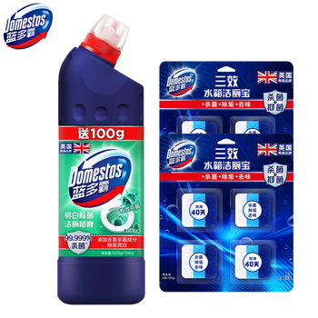 蓝多霸【热销】香杉松木香洁厕灵1瓶600g+洁厕宝8颗360g