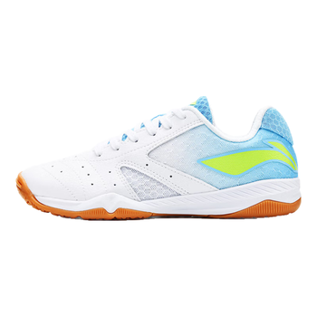 李宁（LI-NING）乒乓球鞋男女款专业防滑耐磨缓震运动鞋 王曼昱同款-白/月白蓝 42