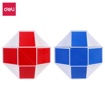 得力(deli)24段百变魔尺魔方弹力结构耐玩耐折 益智减压趣味DIY玩具六一儿童节礼物男女孩赠送视频教程