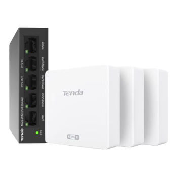 Tenda腾达AX3000子母路由网线版（1母3子套装）全屋WiFi6千兆无线路由器ac+ap面板家用商用有线组网