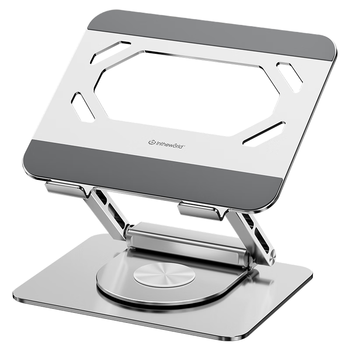 极川 360°旋转笔记本电脑支架散热器带HUB扩展转HDMI网口拓展坞USB分线器升降悬空桌面立式增高架子