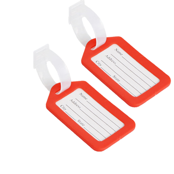 优必利 旅行出差行李牌 拉杆箱包挂牌 托运牌 身份牌行李标签牌 5个装 9420红色