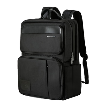 乐上（LEXON）电脑包17.3英寸笔记本大容量男士双肩包多隔层书包旅行包黑色