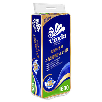 维达（Vinda） 蓝色经典 新升级卷纸卫生纸厕纸 4层加厚160克*40卷/4提 V4080