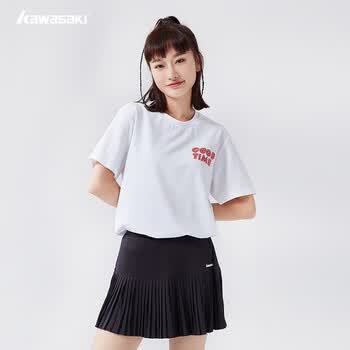 川崎（KAWASAKI）羽毛球服运动短裙女防走光半身裙S2752 黑色 S