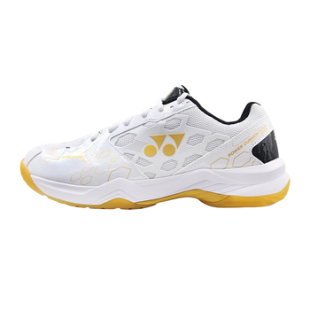 YONEX尤尼克斯羽毛球鞋yy入门级训练减震动力垫男女SHB101CR 白/金44码