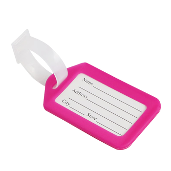 优必利 旅行出差行李牌 拉杆箱包挂牌 托运牌 身份牌行李标签牌 5个装 9420玫红色