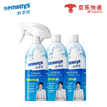 水卫仕（seaways）浴室清洁剂500g*3瓶*2 玻璃清洁剂 除水渍去污玻璃门