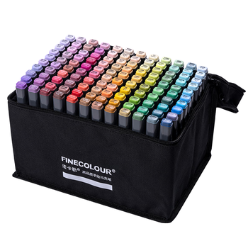法卡勒五代马克笔套装工业设计60色软头酒精油性第五代FINECOLOUR5代卡法勒软笔头法卡勒美术写生水彩笔