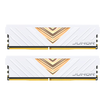 JUHOR玖合 32GB(16GBx2)套装 DDR4 3200 台式机内存条 忆界系列白甲