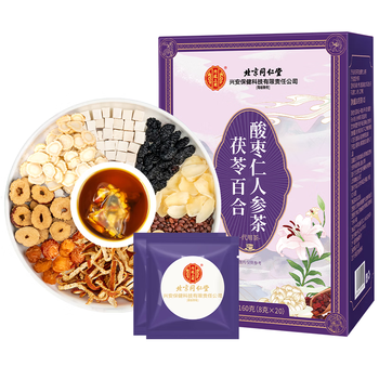 同仁堂（TRT）人参酸枣仁百合茯苓茶160g/盒
