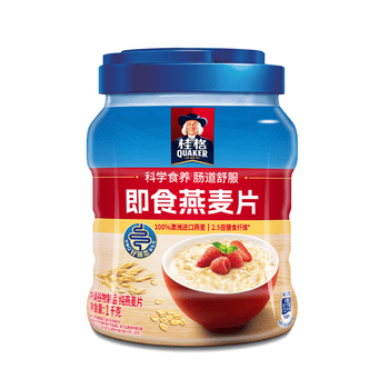 桂格（QUAKER）即食燕麦片1000克罐装 营养早餐 膳食纤维 零添加白砂糖