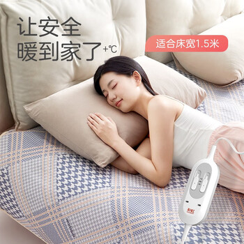 彩虹电热毯双人电褥子（长1.8米宽1.5米）无纺布双控除湿家用电暖毯子