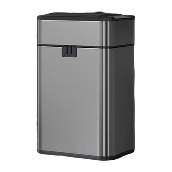 苏泊尔（SUPOR）不锈钢智能感应垃圾桶15L银色【充电款&臭氧杀菌】抽绳一拉打包