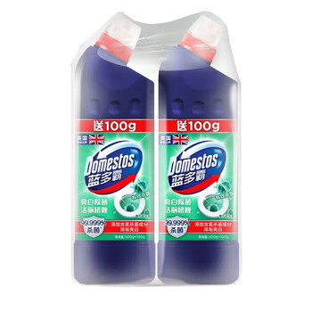 DOMESTOS 亮白除菌洁厕啫喱香杉松木香(2X600G)*3瓶 共6瓶 持久留香去垢