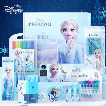 迪士尼（Disney）文具套装 艾莎公主文具绘画礼盒 开学大礼包儿童女孩小学生学习用品女孩生日礼物 E0339F