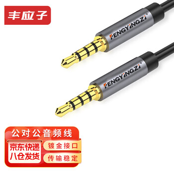 丰应子 3.5mm公对公音频线 AUX车载连接线 电脑耳机音响转换对录线0.5米黑色 FYZ-M13G