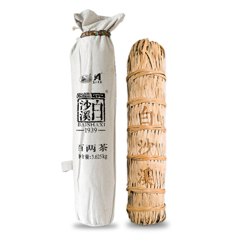 白沙溪 安化黑茶 茶叶 百两茶千两茶湖南特产花卷茶竹篓装3625g