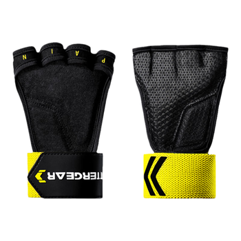 FITTERGEAR执炼健身带护腕手套护手掌防滑耐磨透气防起茧深蹲硬拉 黑色L码