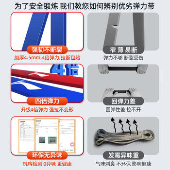 李宁（LI-NING）弹力带绳拉力器健身拉伸阻力带男女引体向上单杠拉力带量训练器材