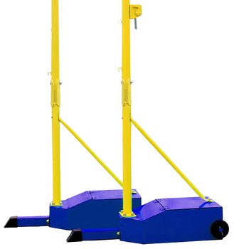 靓健羽毛球网架 移动训练比赛羽毛球网架羽毛球网柱含球网 标准款蓝色