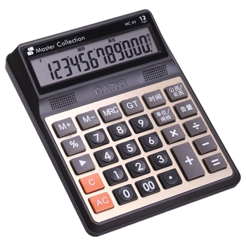 三木(SUNWOOD) 名匠系列 中号宽屏真人语音桌面计算器/附两节7号电池 MC41