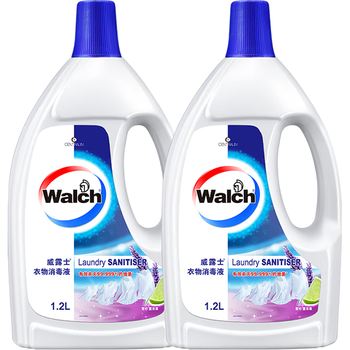 威露士衣物消毒液薰衣草1.2L*2 内衣裤袜除菌液 杀菌除螨 可配洗衣液用 